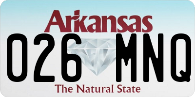 AR license plate 026MNQ