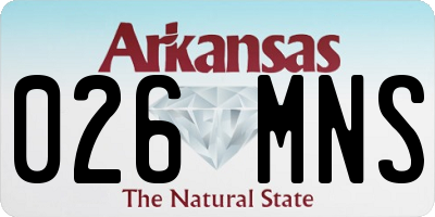 AR license plate 026MNS