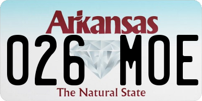 AR license plate 026MOE