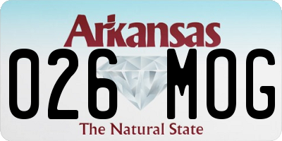 AR license plate 026MOG