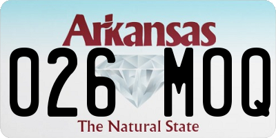 AR license plate 026MOQ