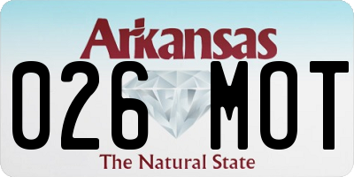 AR license plate 026MOT