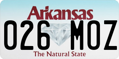 AR license plate 026MOZ