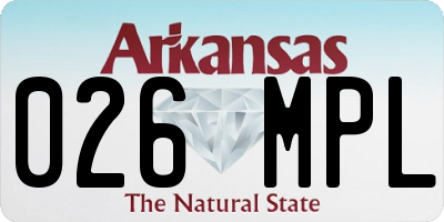AR license plate 026MPL