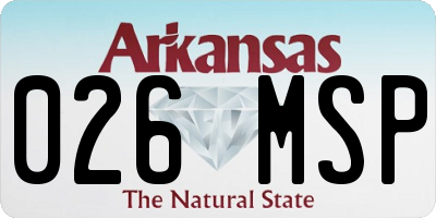 AR license plate 026MSP