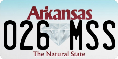 AR license plate 026MSS
