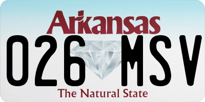 AR license plate 026MSV
