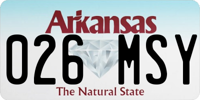 AR license plate 026MSY
