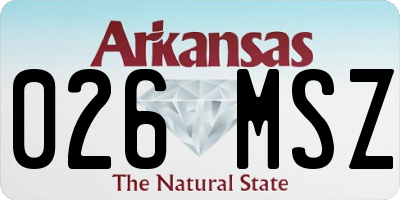 AR license plate 026MSZ