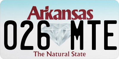 AR license plate 026MTE