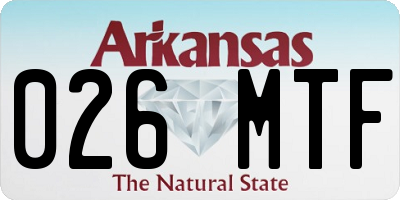 AR license plate 026MTF
