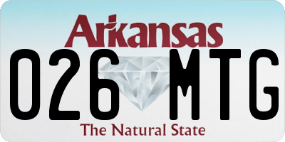 AR license plate 026MTG