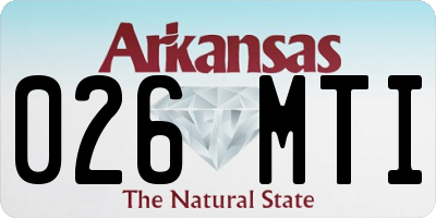 AR license plate 026MTI