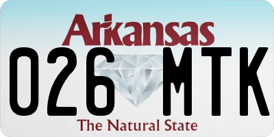 AR license plate 026MTK