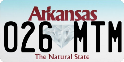 AR license plate 026MTM