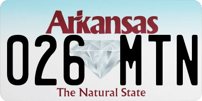 AR license plate 026MTN