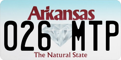 AR license plate 026MTP