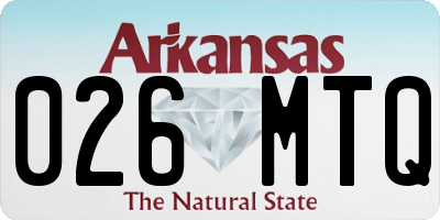 AR license plate 026MTQ