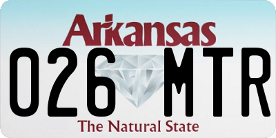 AR license plate 026MTR
