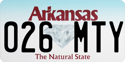 AR license plate 026MTY