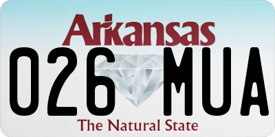 AR license plate 026MUA