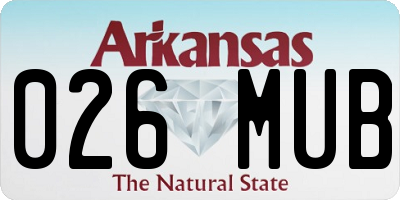 AR license plate 026MUB