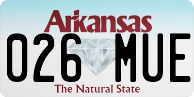 AR license plate 026MUE