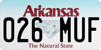 AR license plate 026MUF