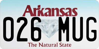 AR license plate 026MUG