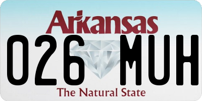 AR license plate 026MUH