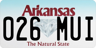 AR license plate 026MUI