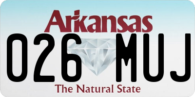 AR license plate 026MUJ