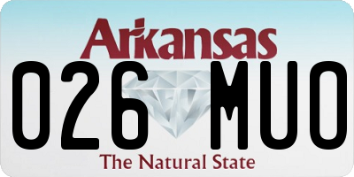 AR license plate 026MUO