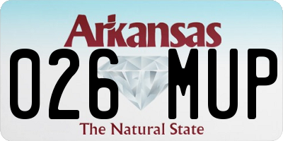 AR license plate 026MUP