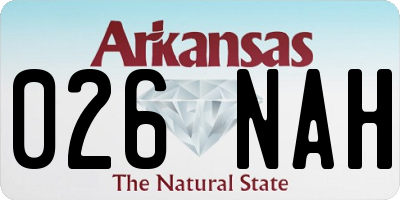 AR license plate 026NAH