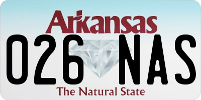 AR license plate 026NAS