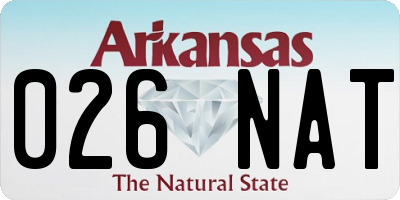 AR license plate 026NAT