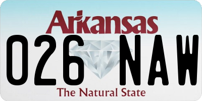 AR license plate 026NAW