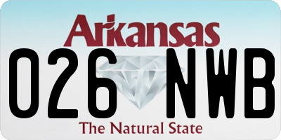 AR license plate 026NWB