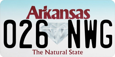 AR license plate 026NWG