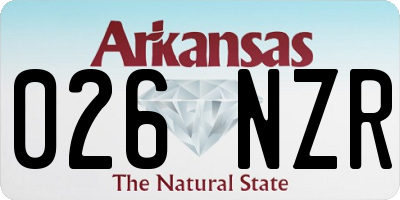 AR license plate 026NZR