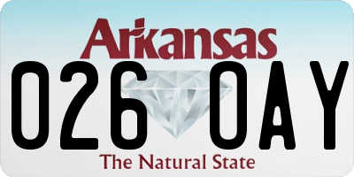 AR license plate 026OAY