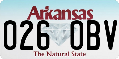 AR license plate 026OBV