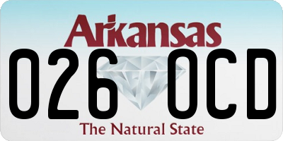 AR license plate 026OCD