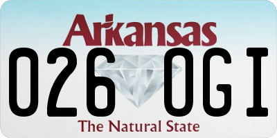 AR license plate 026OGI