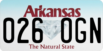 AR license plate 026OGN