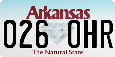 AR license plate 026OHR