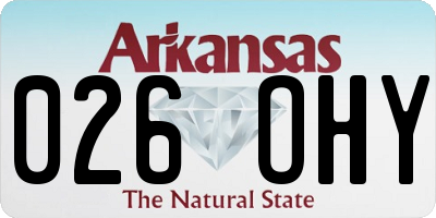 AR license plate 026OHY