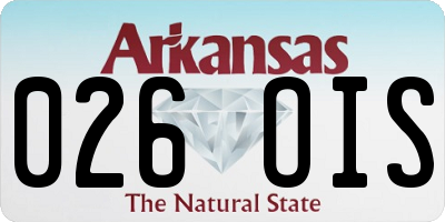 AR license plate 026OIS