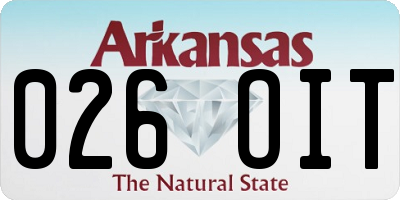 AR license plate 026OIT